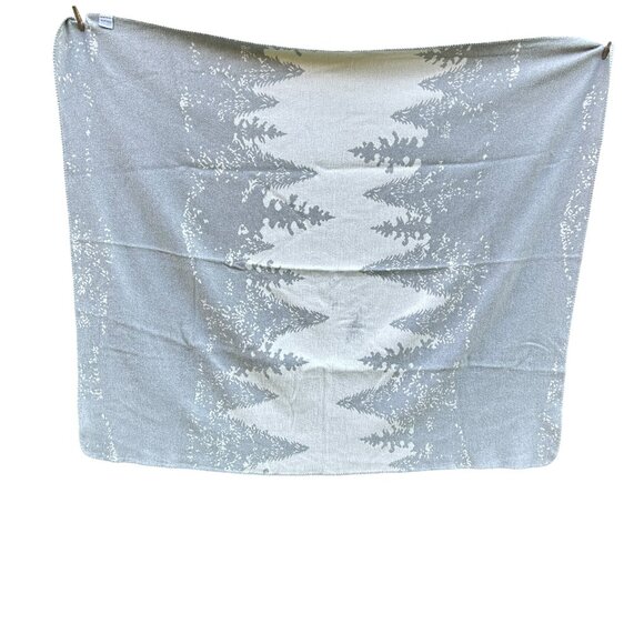 Inup Home Gray & White Throw Blanket • Tree Design‎ Cotton Blend • Portugal - Picture 3 of 5